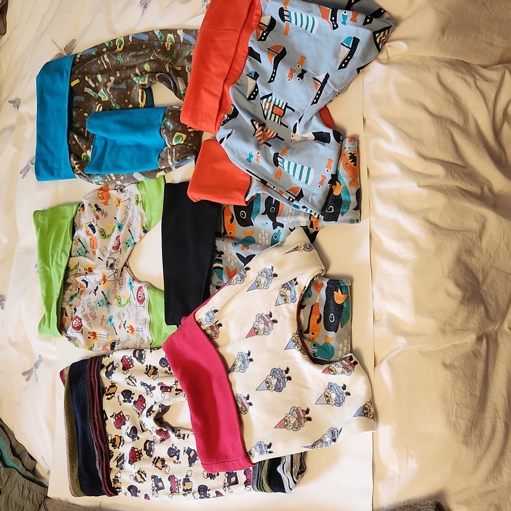 Lot of 6 boutique handmade cloth diaper pants/shorts adjustable 12 month-24month